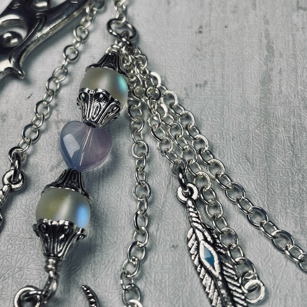 Bookmark & Hair Pin • Bull Skull Feather Charms • Boho Western
• Artisan - Picture 8 of 14